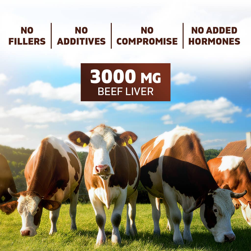 Grass Fed Beef Heart with Liver - 180 Capsules