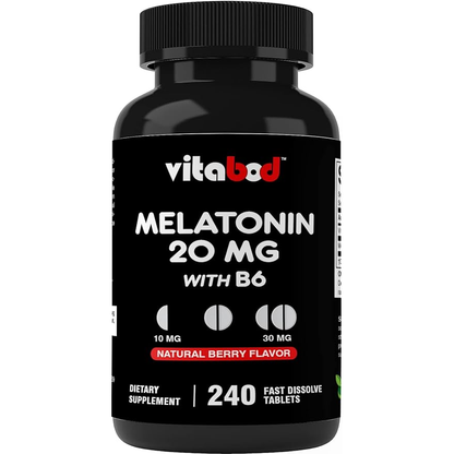 Vitabod | Melatonin 20mg | 240 Fast Dissolve Tablets