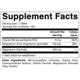 MAGNESIUM GLYCINATE 500MG WITH B6 180 VEGGIE TABLETS