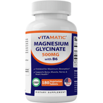 MAGNESIUM GLYCINATE 500MG WITH B6 180 VEGGIE TABLETS