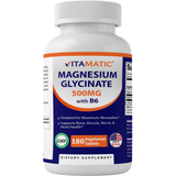 MAGNESIUM GLYCINATE 500MG WITH B6 180 VEGGIE TABLETS