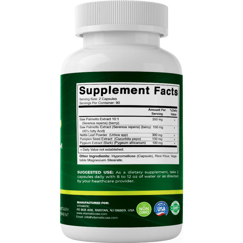 Saw Palmetto Extract- 180 Veg Capsules - prostate support
