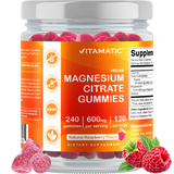 Vitamatic Magnesium Citrate Gummies 600mg per Serving - 240