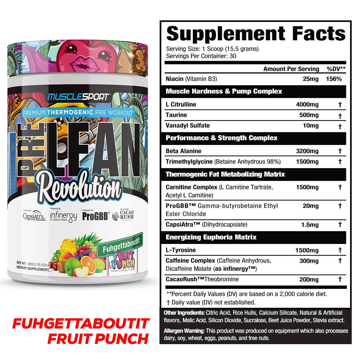 PreLean Revolution Thermogenic Pre-Workout by MuscleSport - 30 Servings