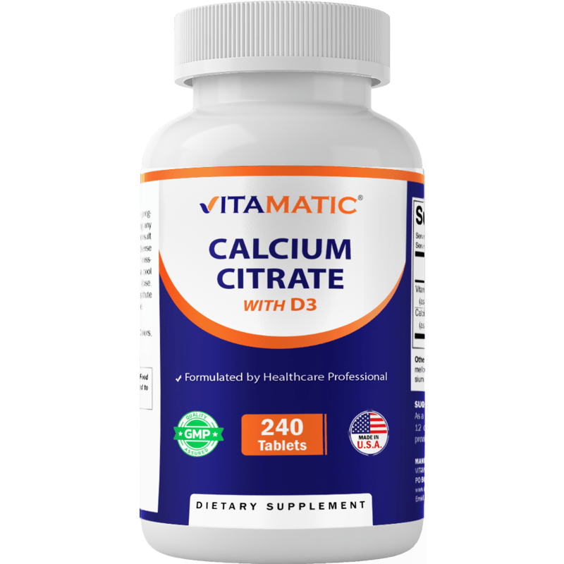 Vitamatic Calcium Citrate with Vitamin D3 - 240 Tablets