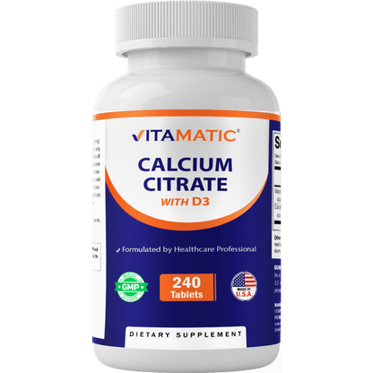 Vitamatic Calcium Citrate with Vitamin D3 - 240 Tablets