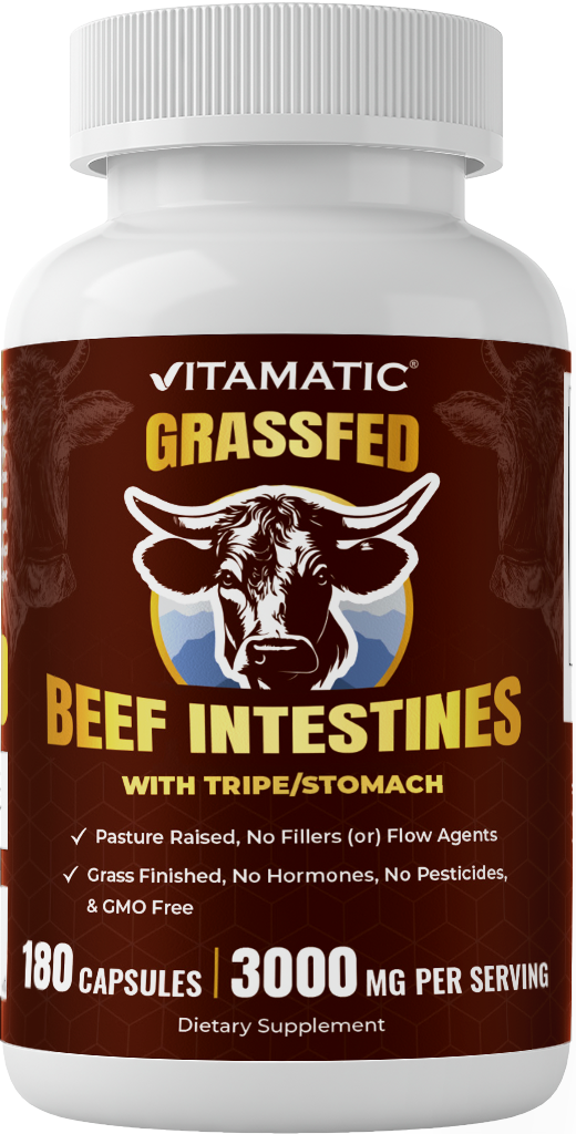 Grass-Fed Beef Intestines + Tripe 180 Capsules