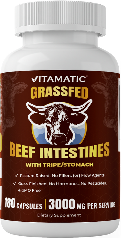 Grass-Fed Beef Intestines + Tripe 180 Capsules