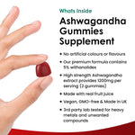 ASHWAGANDHA GUMMIES 1200MG 5% WITHANOLIDES 60 GUMMIES