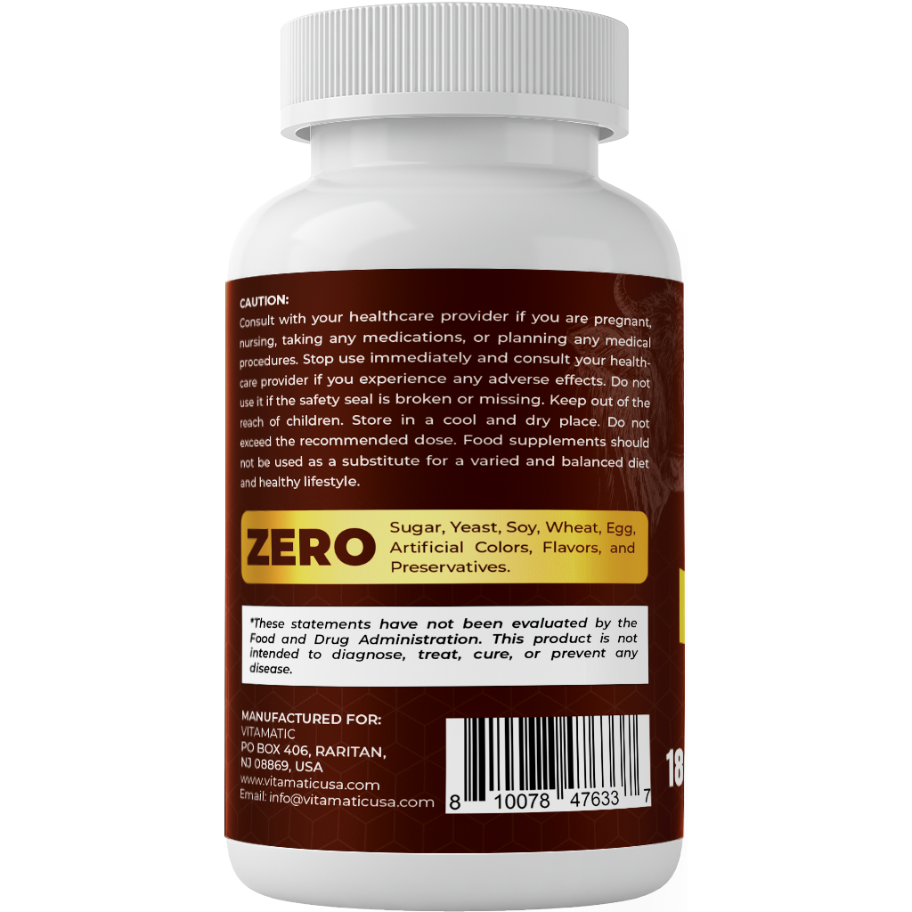 Grass Fed Beef Kidney with Liver - 180 Capsules
