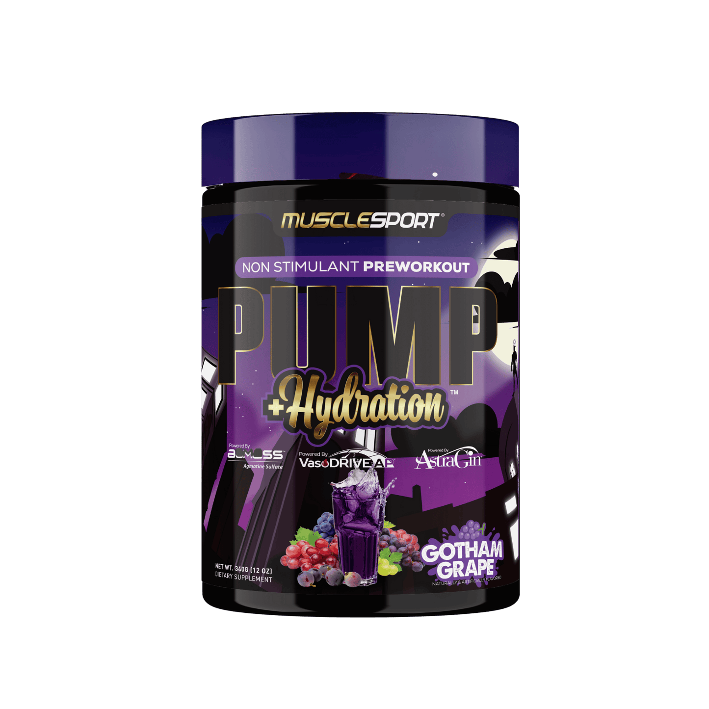 Pump + Hydration Caffeine-Free Pre-Workout by MuscleSport - 40 Servings