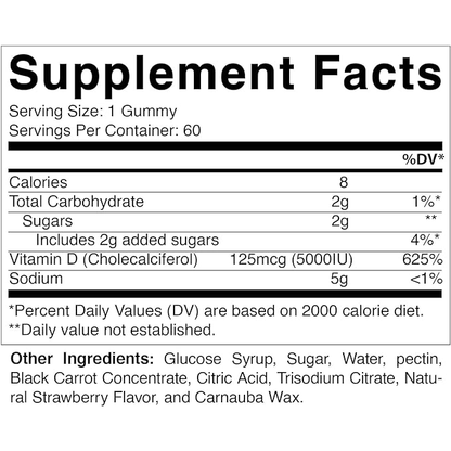 VITAMIN D3 5000IU 60 GUMMIES