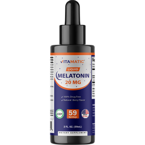 Melatonin 20mg Liquid Drops 50 ml Natural Berry Flavuor