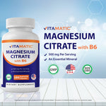 MAGNESIUM CITRATE500 MG  WITH B6 180 VEGGIE CAPSULES