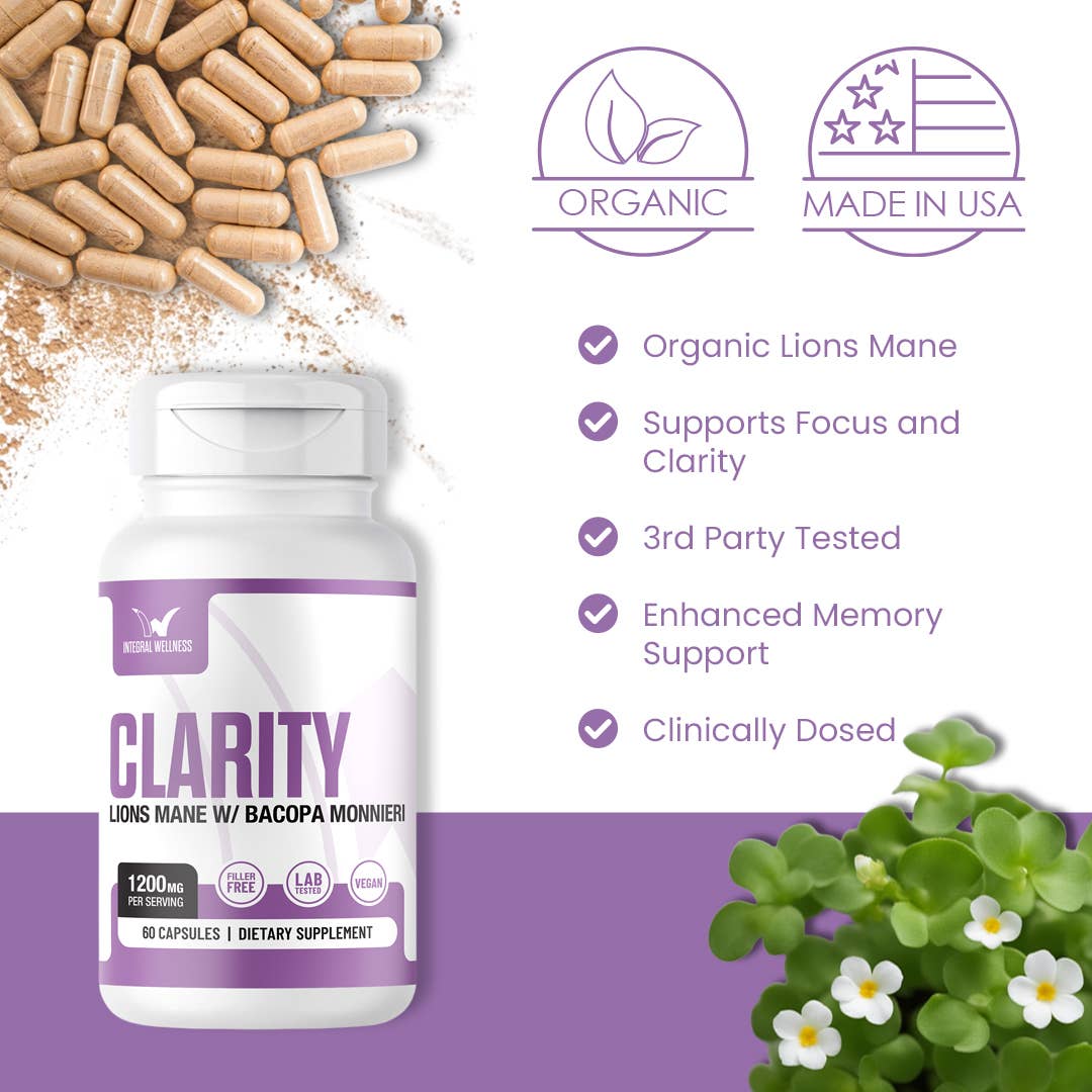 Clarity 60 Caps - Lions Lane & Bacopa Monnieri