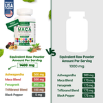 MACA, ASHWAGANDHA, FENUGREEK BLEND 1400MG 60CAPS - 17-in-1 Sexual Enhancement Supplement – Libido Booster for Men and Women