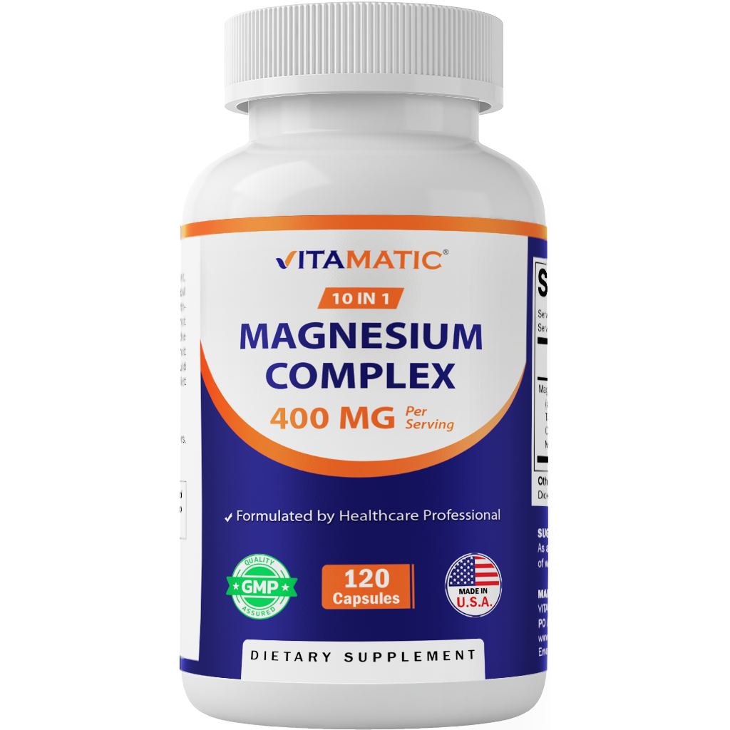 Magnesium Complex - 10 forms - 120 capsules, Muscle & Sleep Support