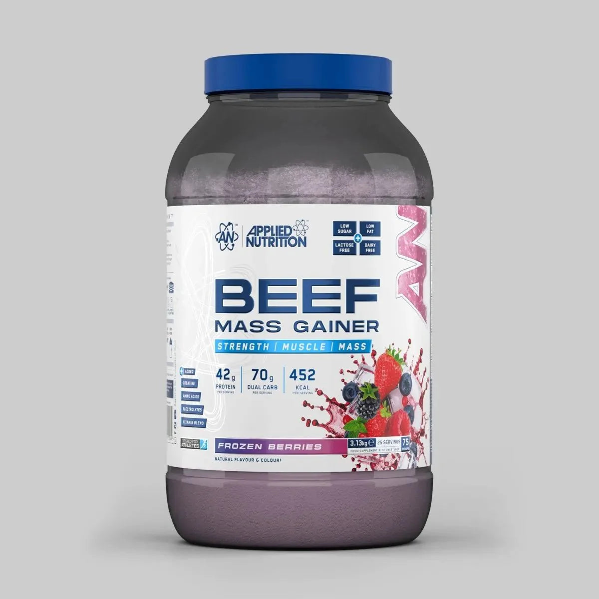 BEEF MASS GAINER 3.13 KG 25 servings, Lactose, dairy, gluten, and soy free