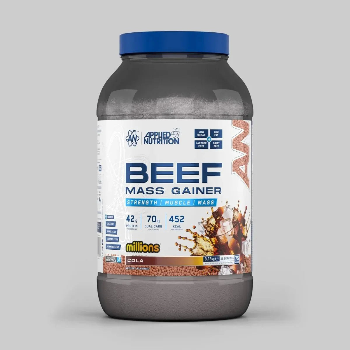 BEEF MASS GAINER 3.13 KG 25 servings, Lactose, dairy, gluten, and soy free