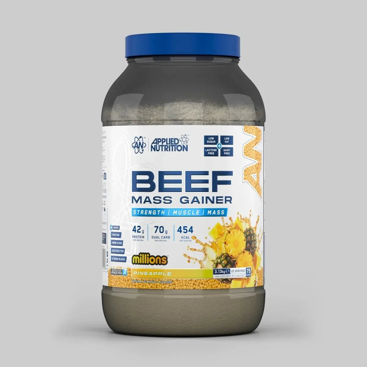 BEEF MASS GAINER 3.13 KG 25 servings, Lactose, dairy, gluten, and soy free