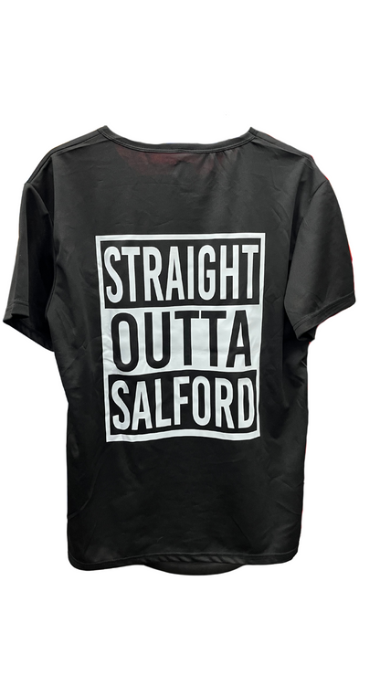 STRAIGHT OUTTA SALFORD VITAMIN STORE SALFORD TSHIRT BLACK L