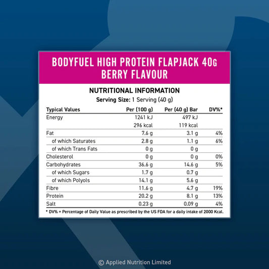 BODYFUEL FLAPJACK 12X40G