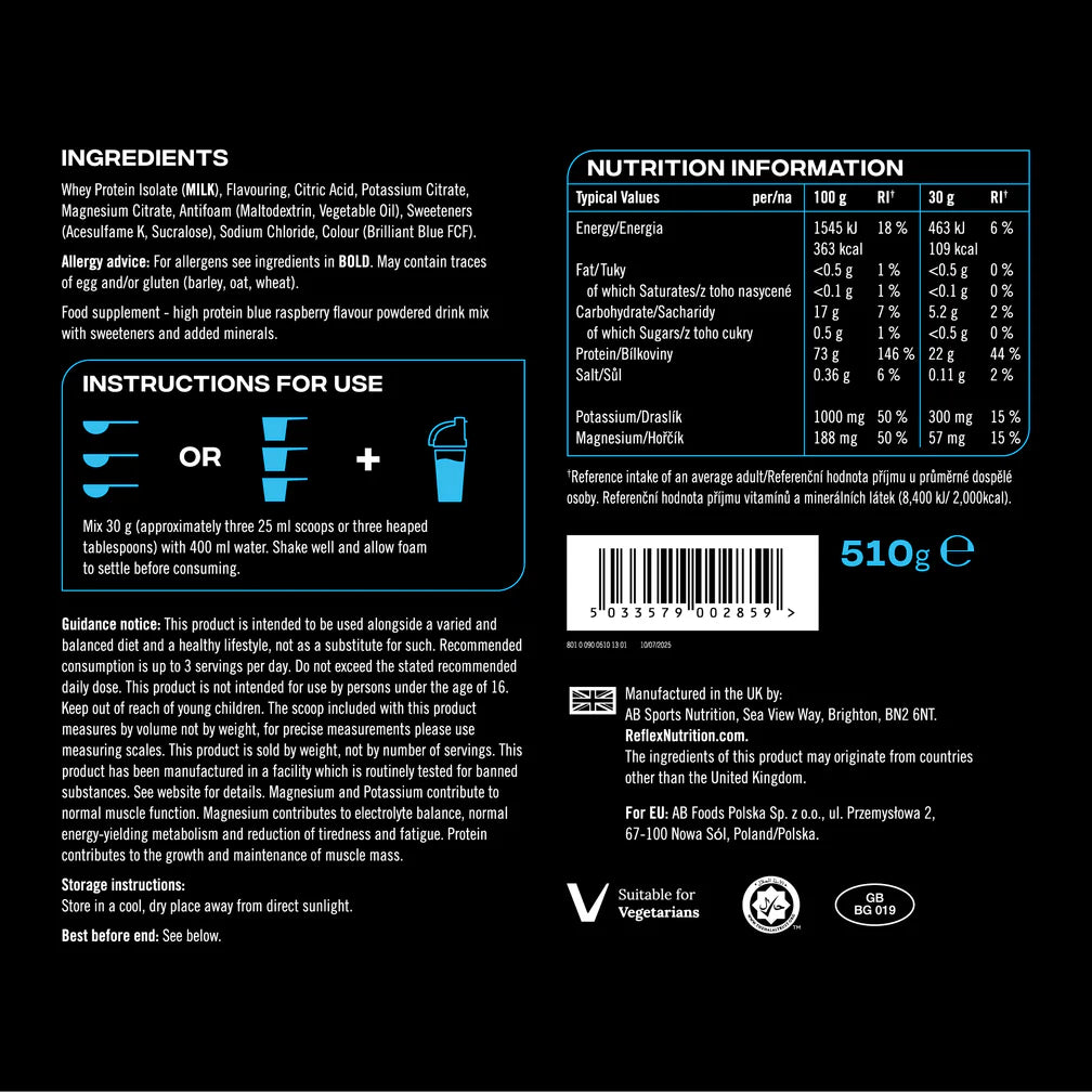 Clear Whey Isolate 510g REFLEX NUTRITION