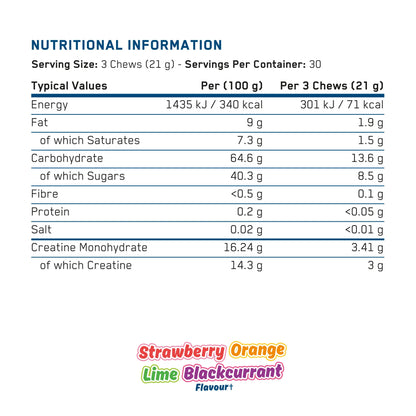 CREATINE CHEWS 30 SERVINGS