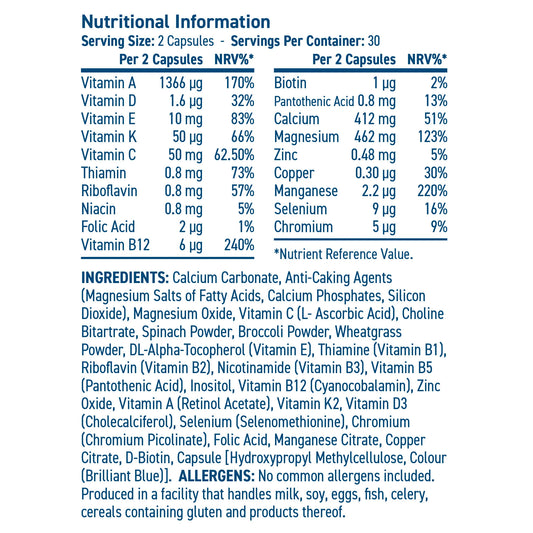 GREENS MULTIVITAMINS 60 CAPSULES