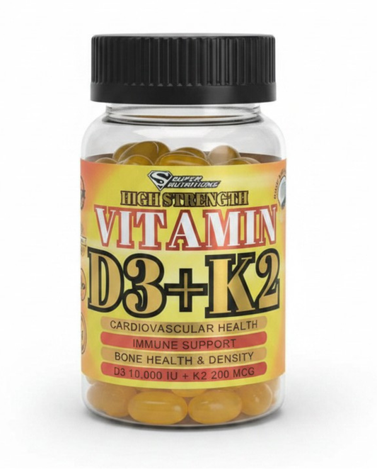High Strength D3 + K2 (MK-7) 60 Softgels