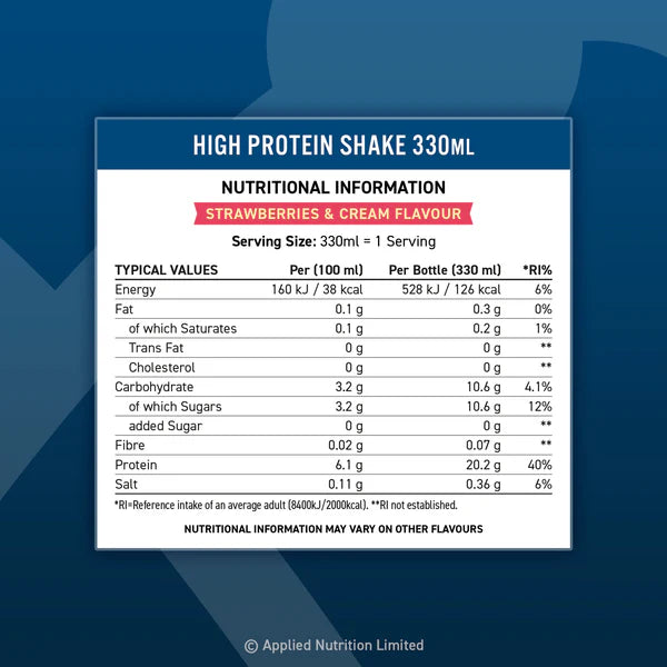 HIGH PROTEIN SHAKE 330ML
