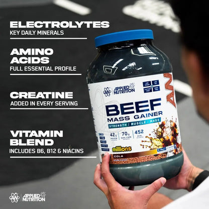 BEEF MASS GAINER 3.13 KG 25 servings, Lactose, dairy, gluten, and soy free