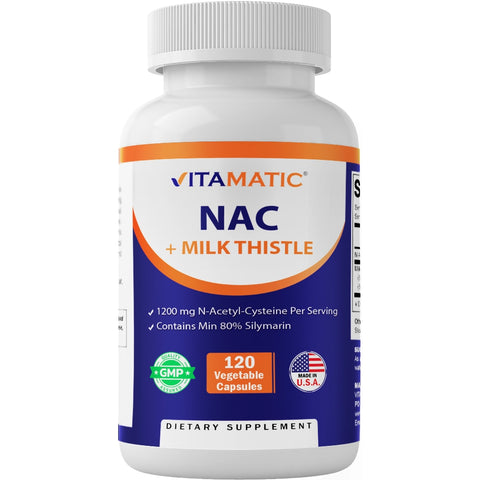 NAC + MILK THISTLE 120 VEGGIE CAPSULES