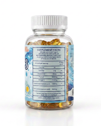 High Strength Fish Oil Omega-3 120 sofgels + 10% FREE total of 132 softgels