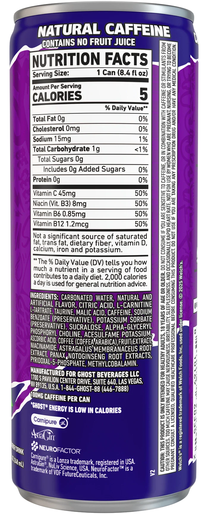 Ghost Energy Drink 500ml Zero Sugar