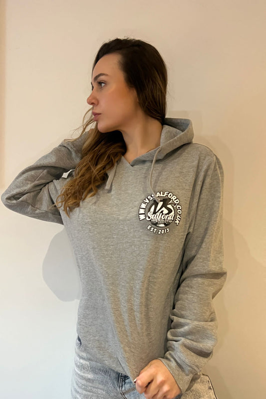 VITAMIN STORE SALFORD EST 2013 UNISEX HOODIE GRAY