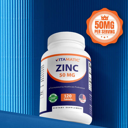 Vitamatic Zinc 50mg - 120 Tablets