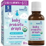 Organic Baby Probiotic Drops with Vitamin D 30 days supply