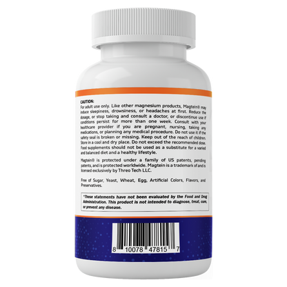 Vitamatic Magtein Magnesium L-Threonate 2000 mg with D3–90ct