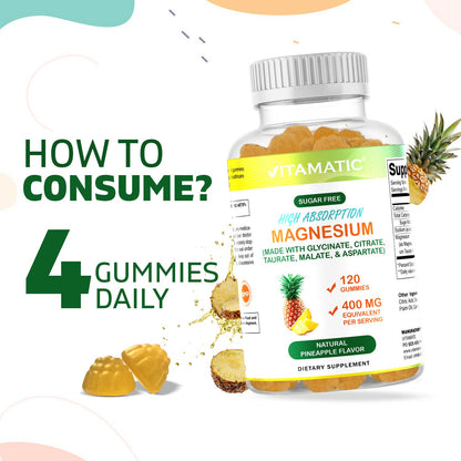 MAGNESIUM 400MG PER SERVING 120 GUMMIES