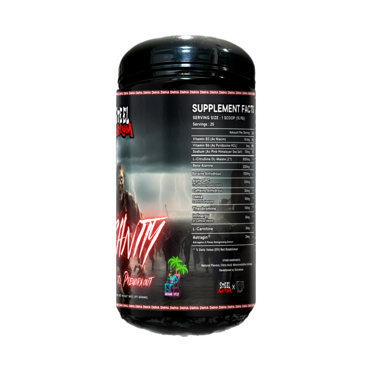 Insanity Preworkout by Steel Asylum 25 servings