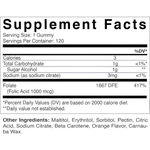 Vitamatic Folic Acid 1000mcg (1 mg) 120 gummies
