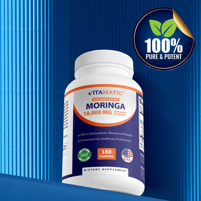 Vitamatic Moringa Leaf Extract 10,000mg - 180 Capsules