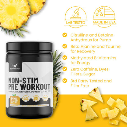 Non-Stim Pre-Workout - Pump, Hydration and Focus - 25 servings