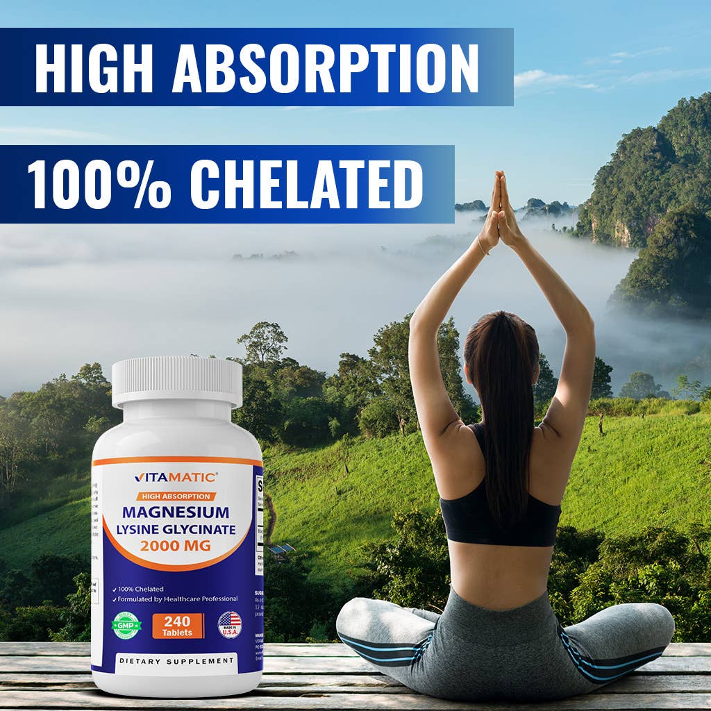 Vitamatic Magnesium Lysine Glycinate 2000mg - 240 Tablets