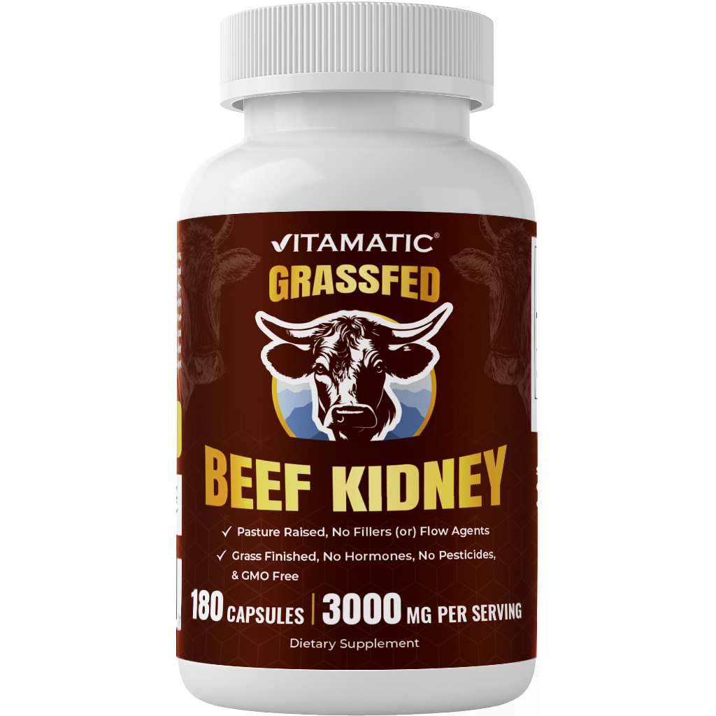 Grass Fed Beef Kidney with Liver - 180 Capsules