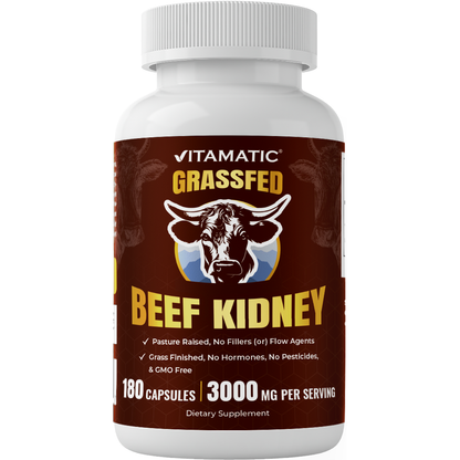 Grass Fed Beef Kidney with Liver - 180 Capsules