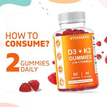 VITAMIN D3 K2 60 VEGAN GUMMIES
