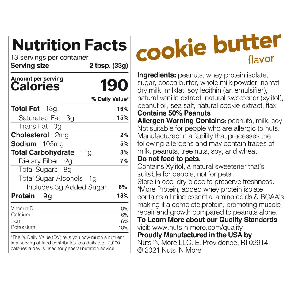 NUTS'N MORE 448G COOKIE BUTTER