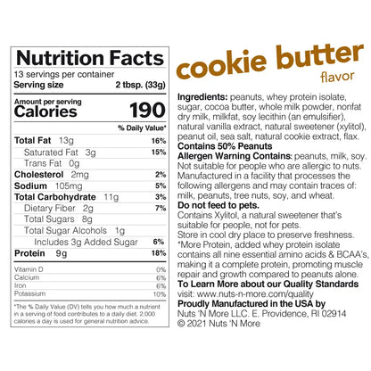 NUTS'N MORE 448G COOKIE BUTTER